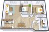 Brownstone Apartments | Two Bedroom | Plan 21B Brownstone Apartments | Two Bedroom | Plan 21B